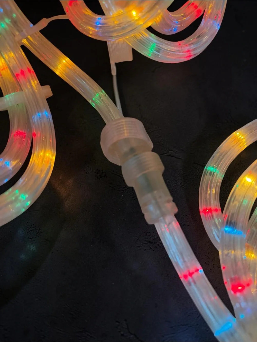 Vintage Rope Light Christmas Decorations Multicolor & Red Lighted Holiday Tubes